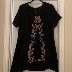 Black Floral Print Dress